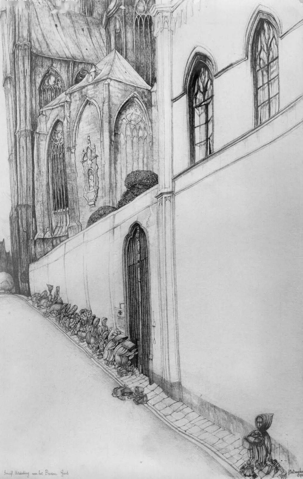 大师素描手稿比利时艺术家朱尔德布鲁克