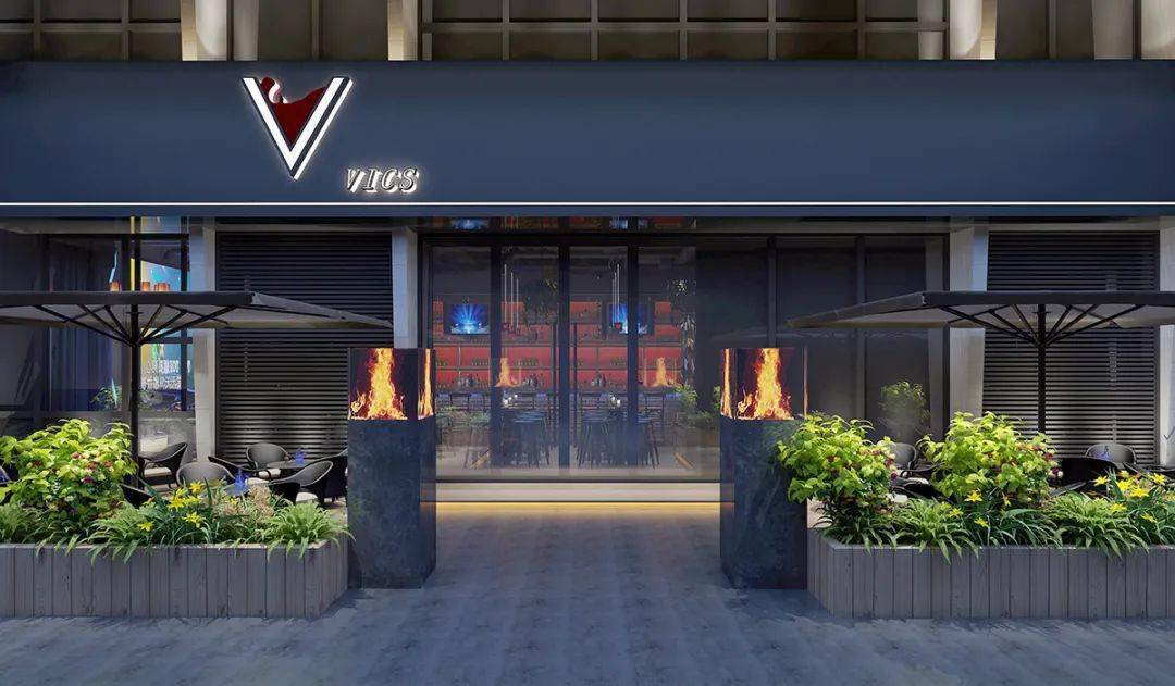 永乐路国贸001-101威克斯酒吧在灯具选择上,设计师打破以往餐厅的灯光