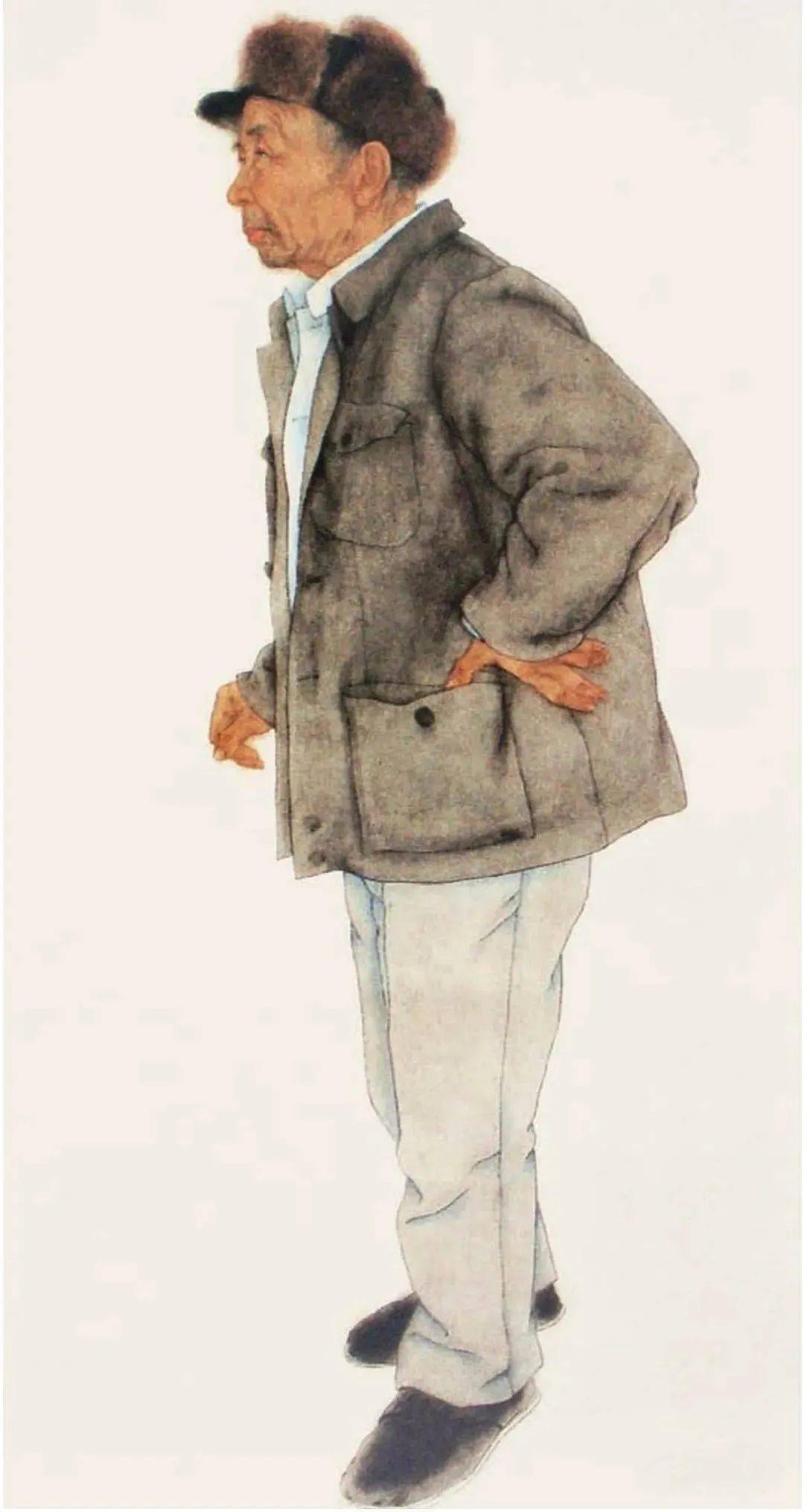 工笔人物老年人作画步骤