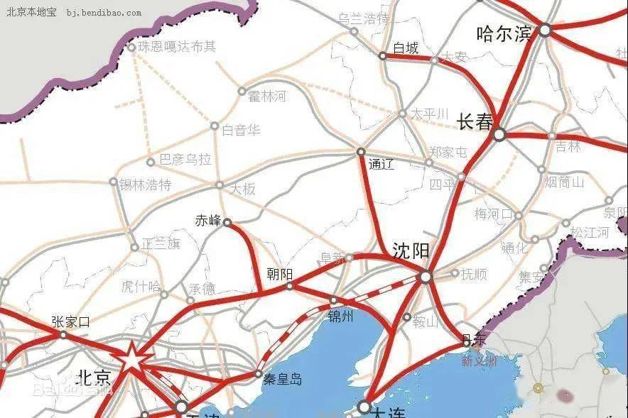 北京到赤峰高铁线路图图片