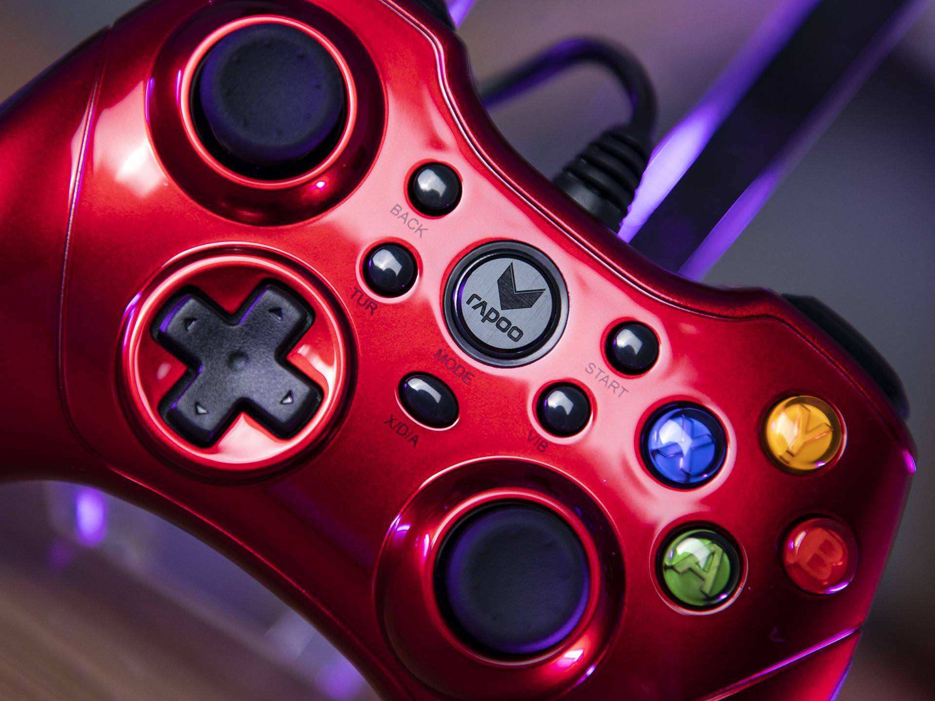 兼容多平台手感出众 雷柏v600振动游戏手柄图赏