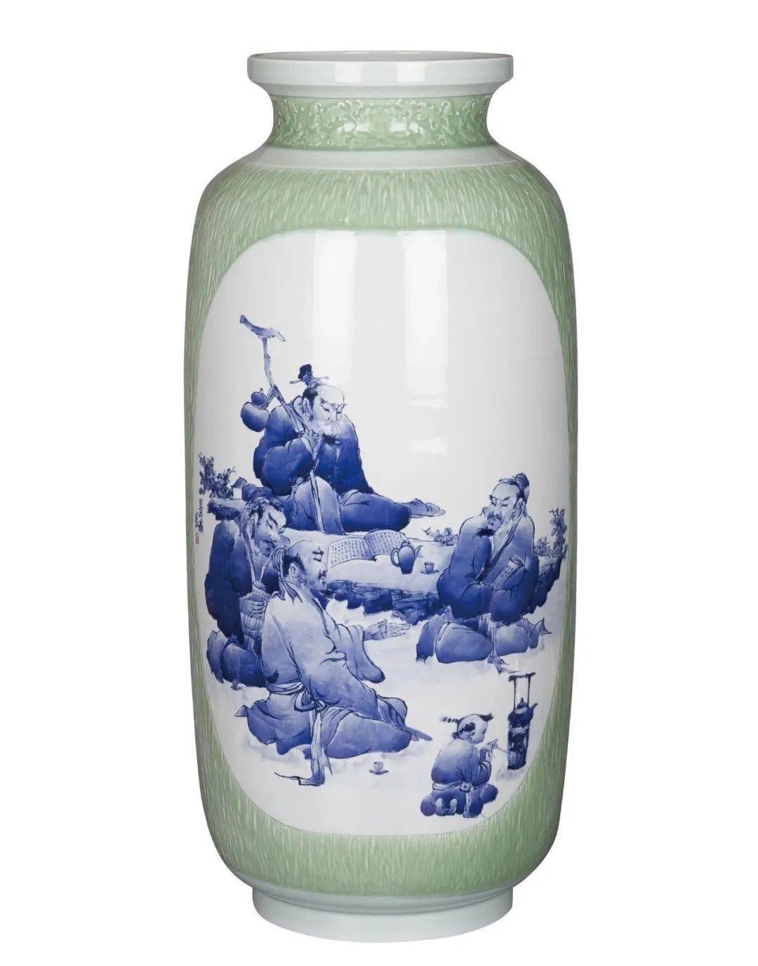 独树一帜黄景藏的青花分水艺术