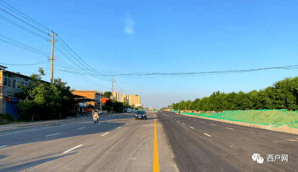 鄠邑区沣京大道南半幅通车!