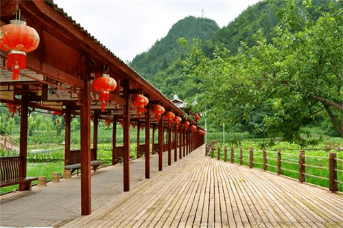 巫溪航拍风景如画的观峰村