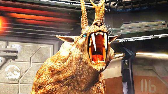 侏罗纪世界手游1548剑齿奇角鹿20级饱满的肌肉小鸢变身小迷妹