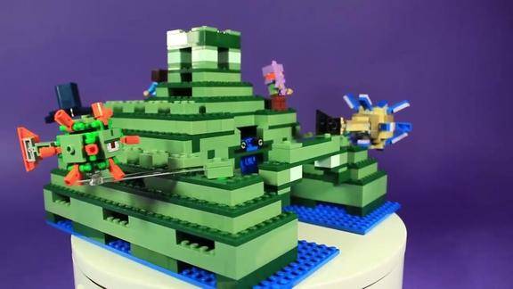 我的世界看看乐高版本的mc海底神庙我也想来一套