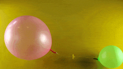 【亲子科学小实验】小气球竟然能吹的动大气球,太神奇了
