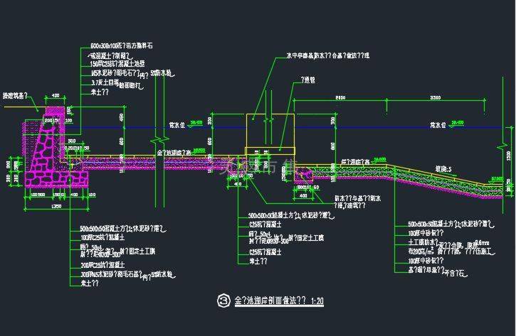 道路剖面图示意图cad图片