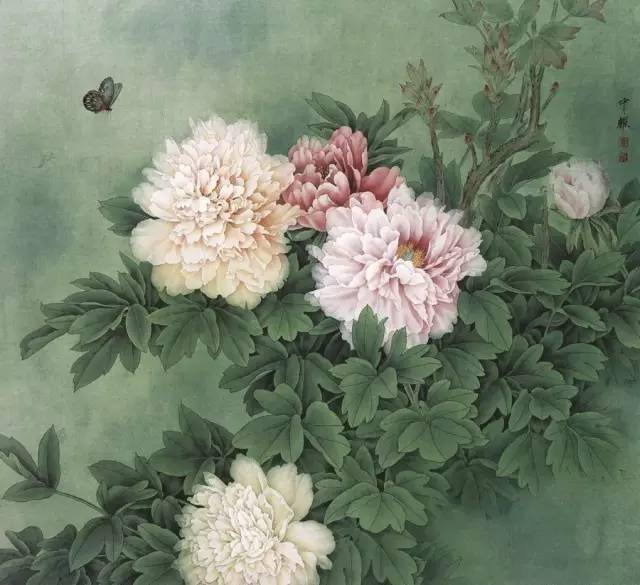 周中耀先生画牡丹美妙