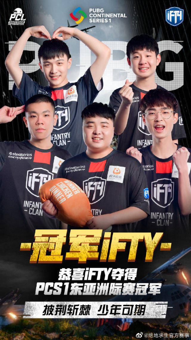 绝地求生洲际赛恭喜ifty夺冠