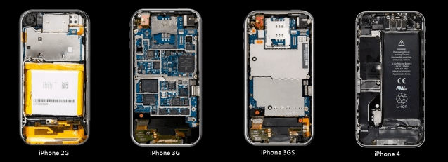 陀螺仪,a5双核处理器,以及对后来历代iphone产生深远影响的内部结构