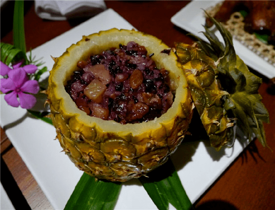 菠萝紫米饭