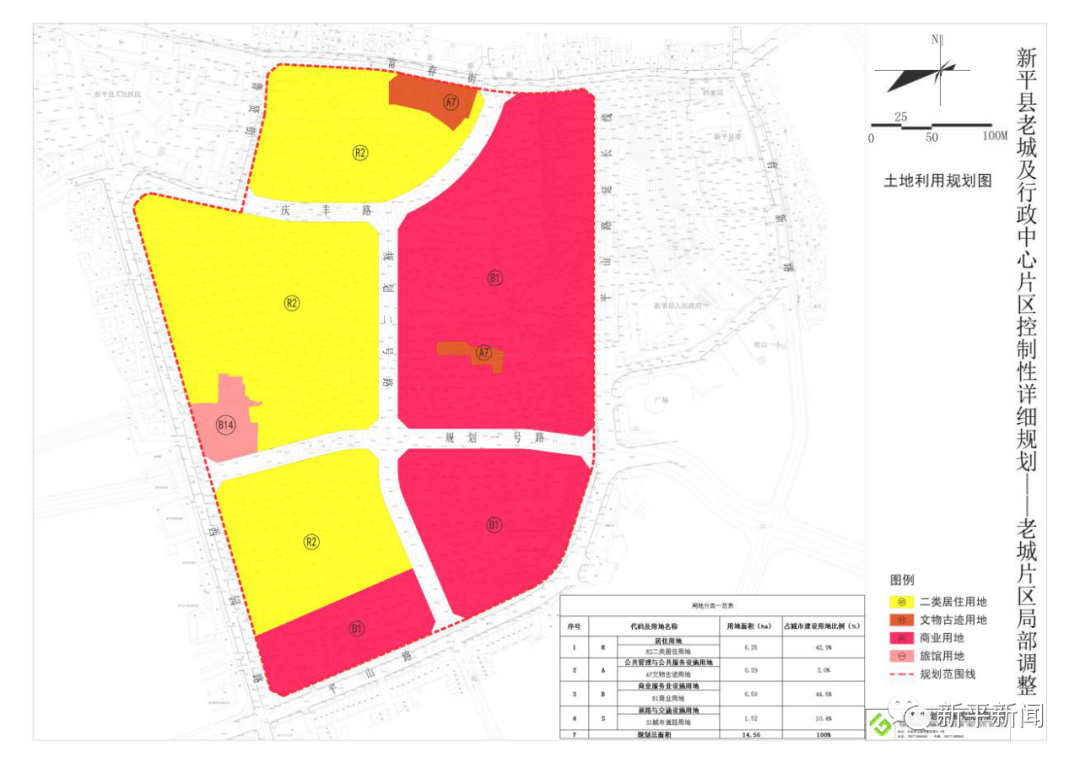 新平县老城及行政中心片区控制性详细规划老城片区局部调整的公示