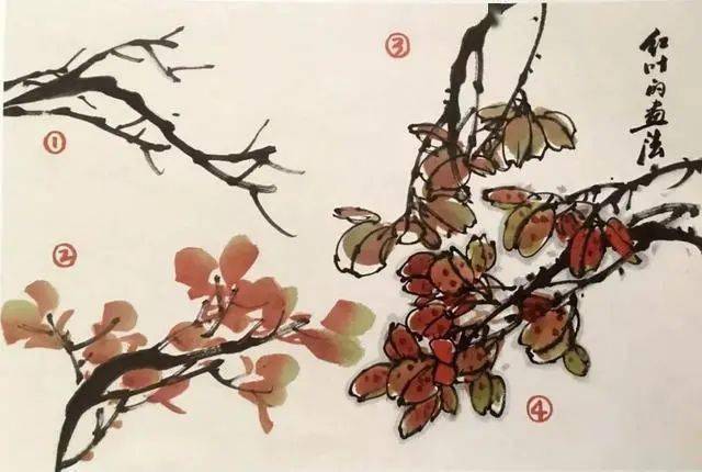 国画知识国画红叶的写意画法
