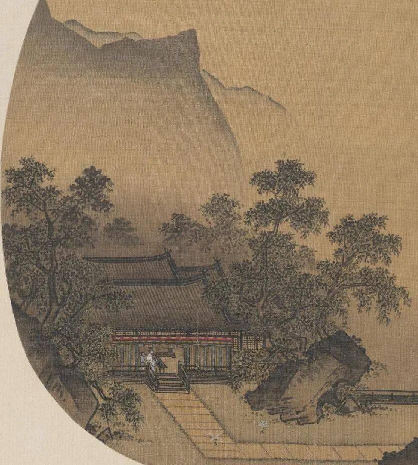 赏画|宋《深堂琴趣图》_建筑