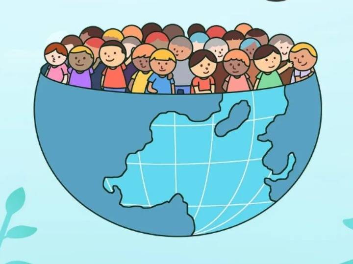 世界人口漫画图片