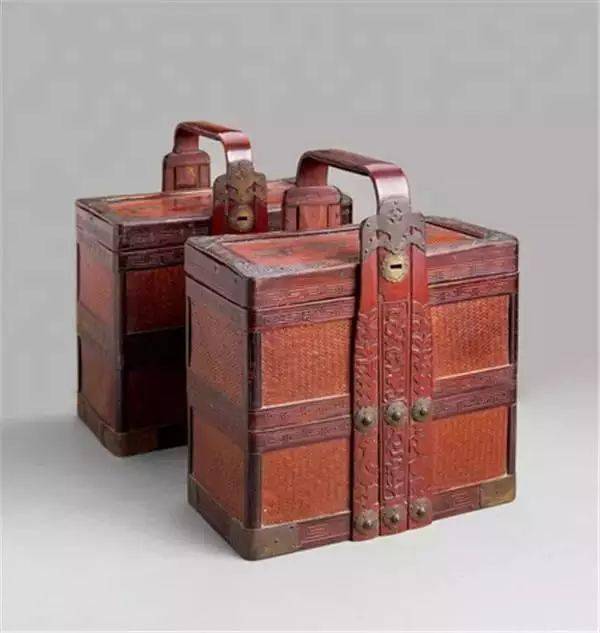 古代人的食盒，每一件都是艺术品。_大漆