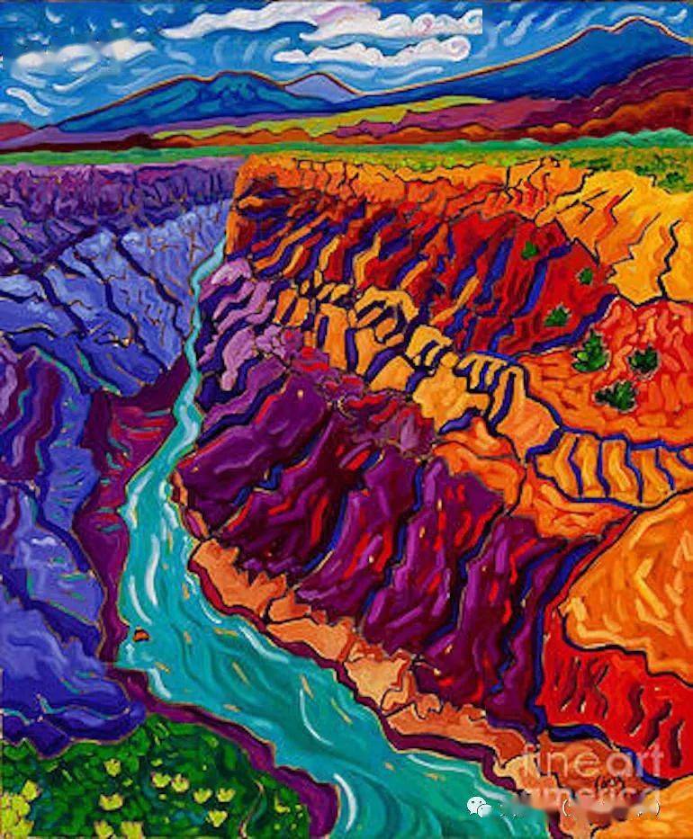 大众艺术网有节奏并充满活力的表现主义色彩和笔触美国现代印象表现派