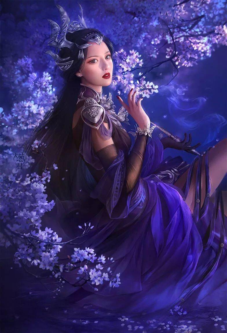 美好 曼妙的笔触,勾勒出清明眉目的性感女子 空灵,梦幻 古风美女舞剑