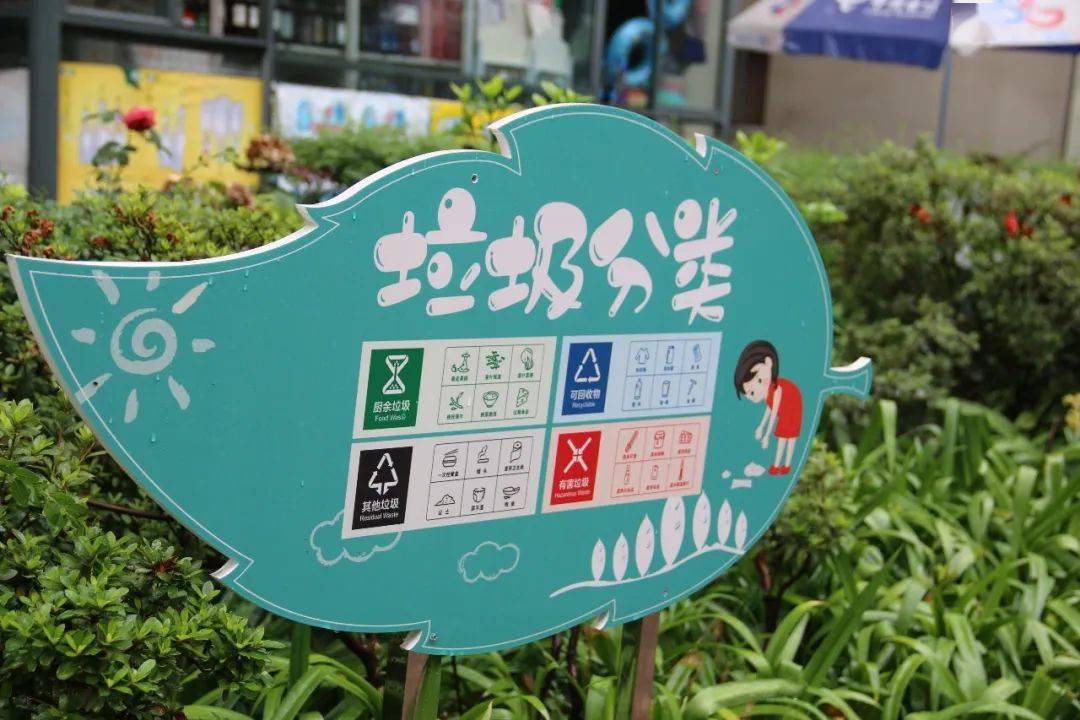 "小区垃圾分类氛围营造得好,到处都有宣传牌和指示标志"走进高新区