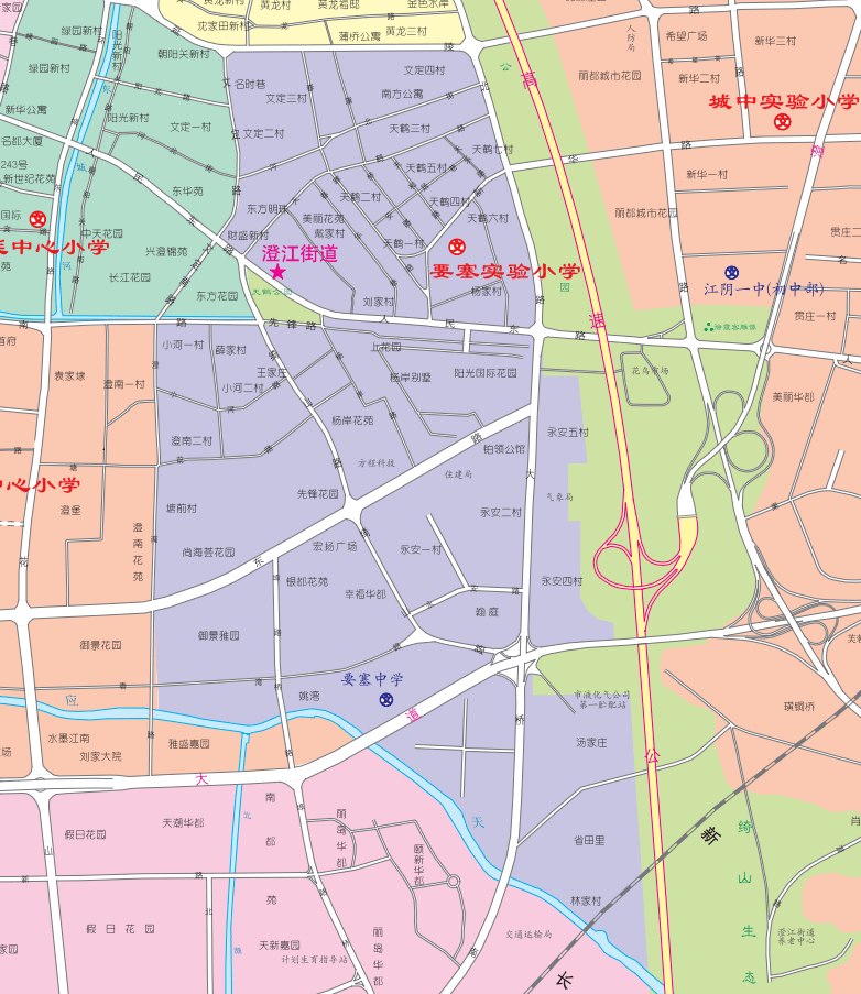 收藏2020年澄江街道小学学区分布