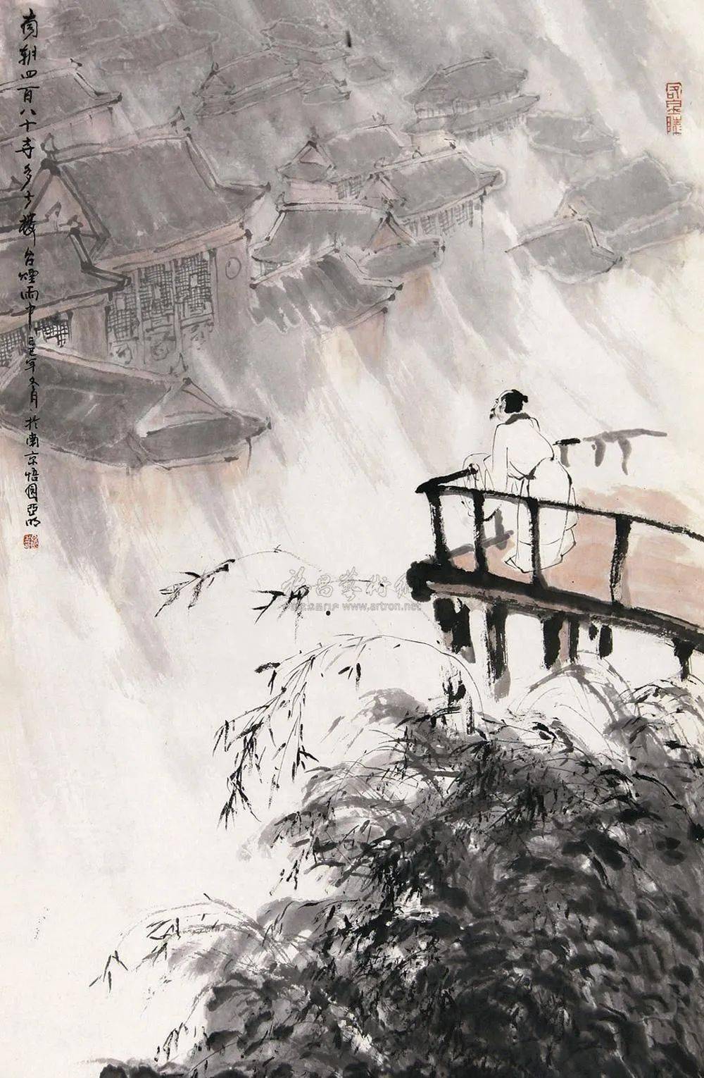 多少楼台烟雨中国画图片