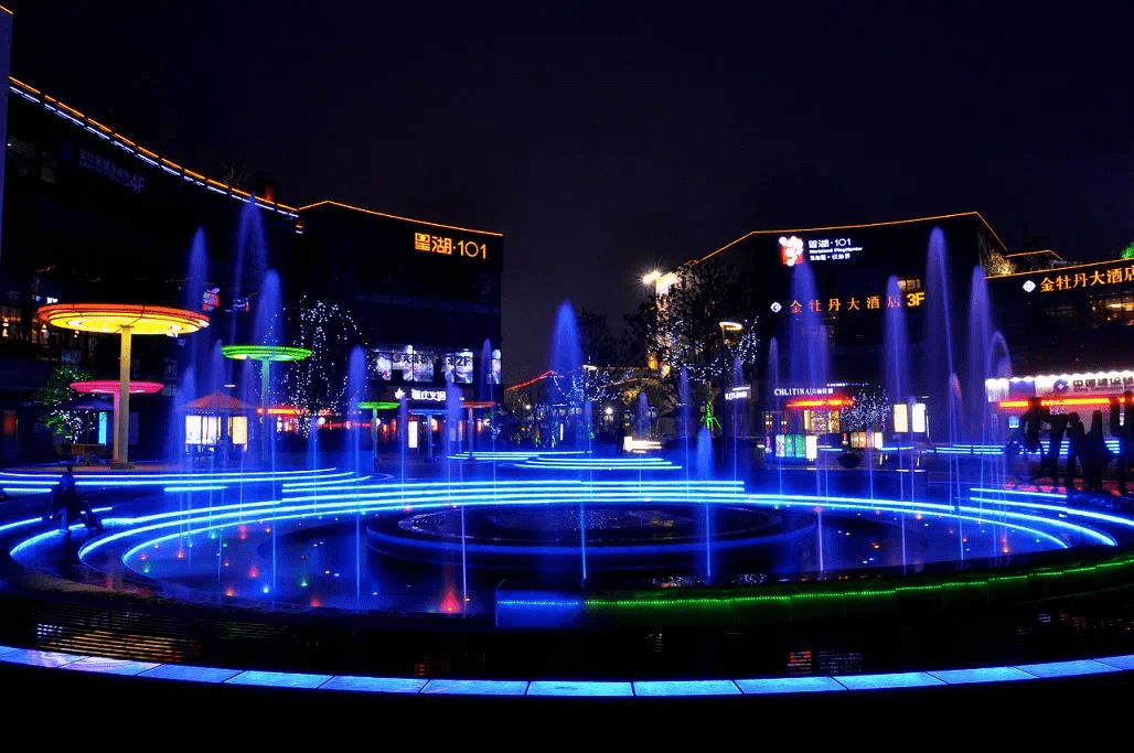 南通紫琅湖夜景图片
