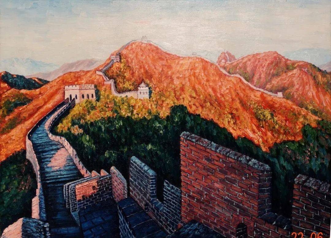 艺海撷珍房山美协陈福军油画作品长城系列