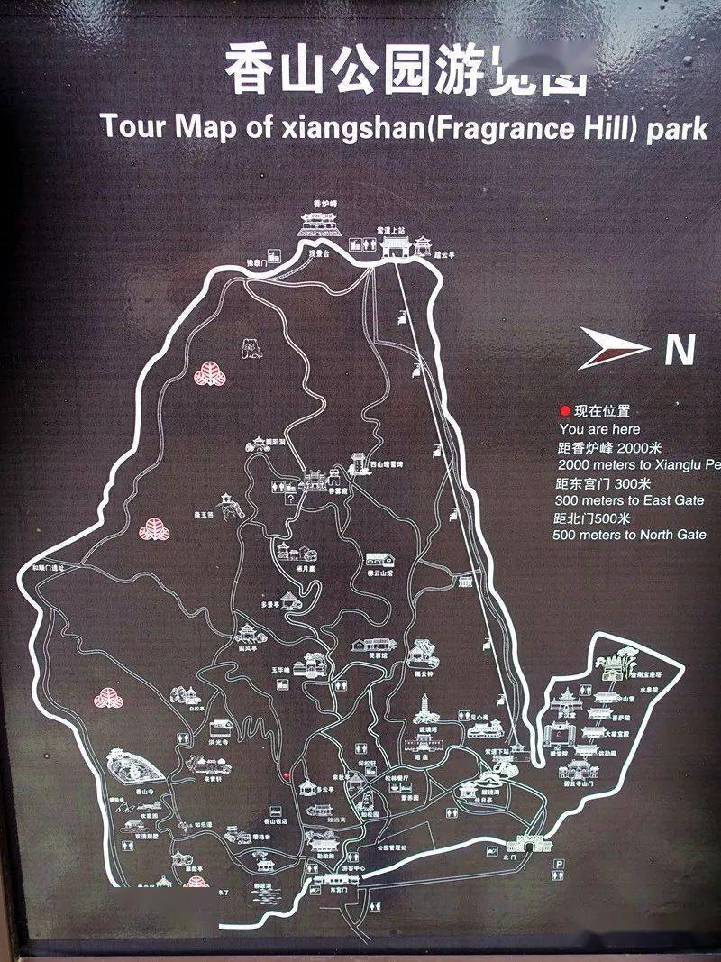 香山旅游路线图图片