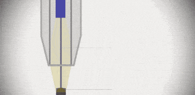 圆珠笔书写的工作原理:主要是利用球珠在书写时与纸面直接接触产生