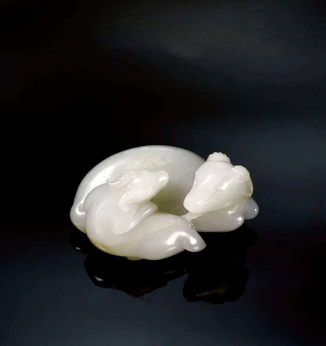 2020西泠春拍lot4283清·白玉雕羊羊得意尺寸78×52×34mm来源