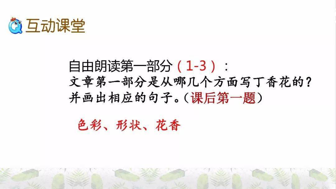 部编六年级语文上册第2课丁香结精讲