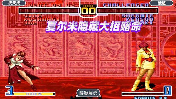 拳皇2002夏尔米隐藏大招赌命战天成的运气可以去买彩票了