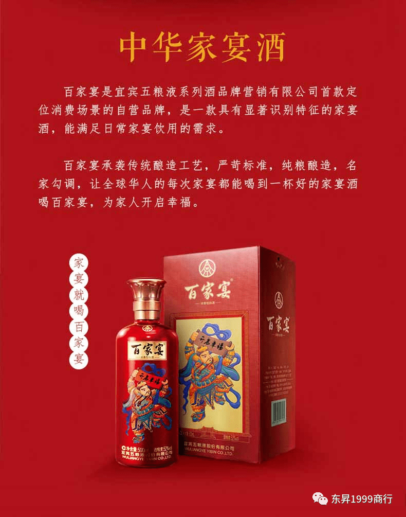 五粮浓香 百家宴(红)产品简介