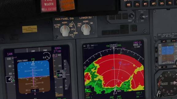 为什么客机要绕着气象雷达显示的红色区域?通过模拟来演示后果