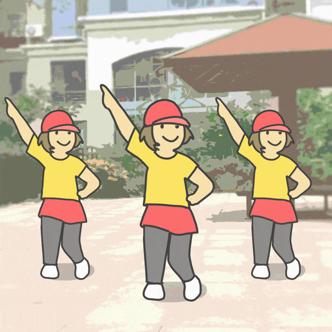 跳广场舞卡通动态图片图片
