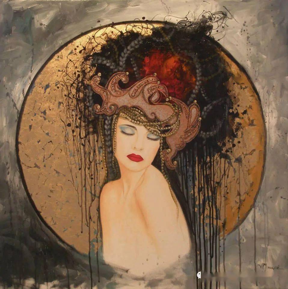 法国抽象混合材料拼贴媒介女画家valeriemaugeri