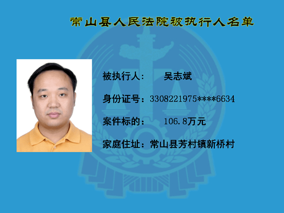 常山最新失信人员被曝光看看都有谁有你认识的吗