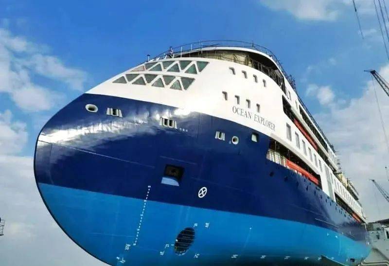 招商工业海门极地探险邮轮4号船海洋探险号顺利下水