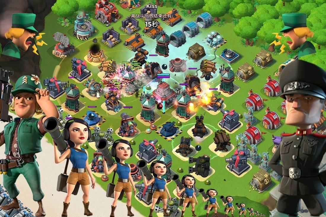 海岛奇兵(boom beach):怒吼纯妹一波爆本克隆岛