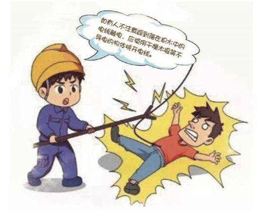 事发今天下午,宁夏一男子雨中触电倒地,已被送往医院治疗!_电线杆