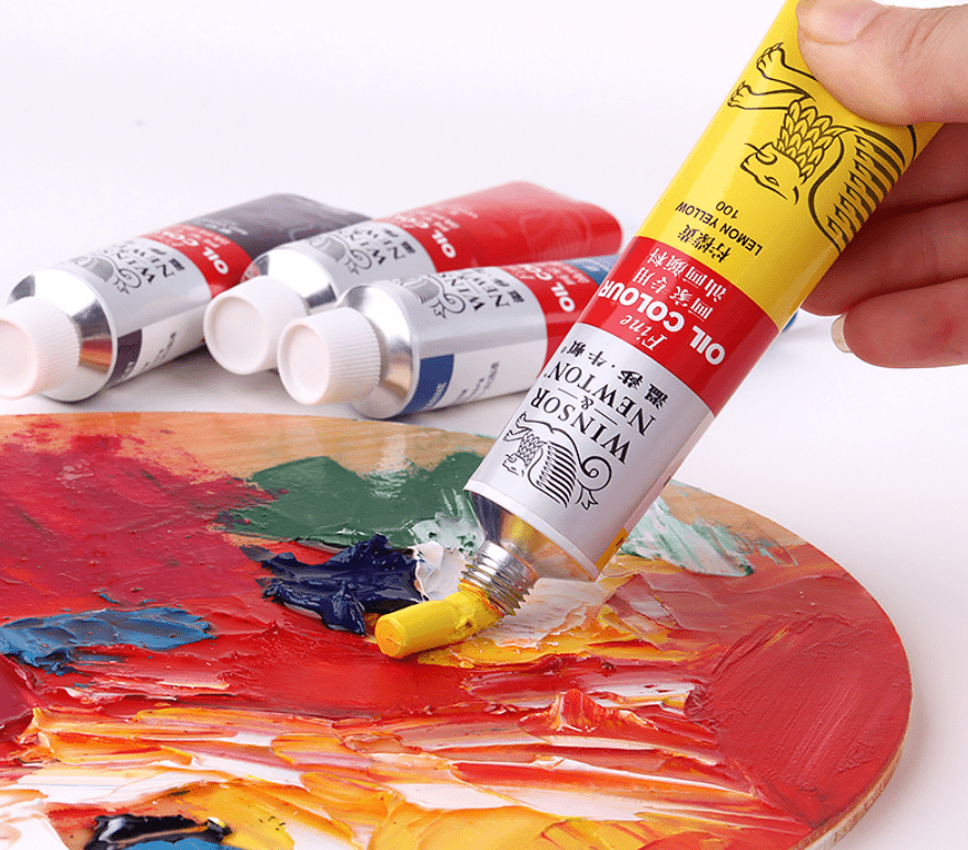 用颜料画画不他在颜料上画画