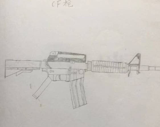 AK47的简笔画简单图片