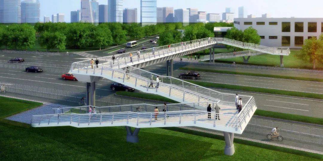 东西快速路即将有人行天桥啦!