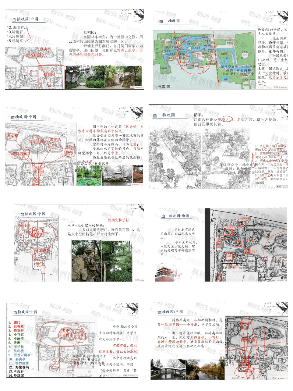 【公开课】苏州私家园林(三)——拙政园文字重点 视频讲解)