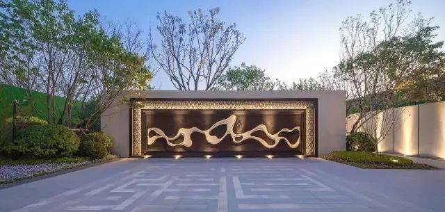 水岸华庭照壁照见新中式建筑气度非凡