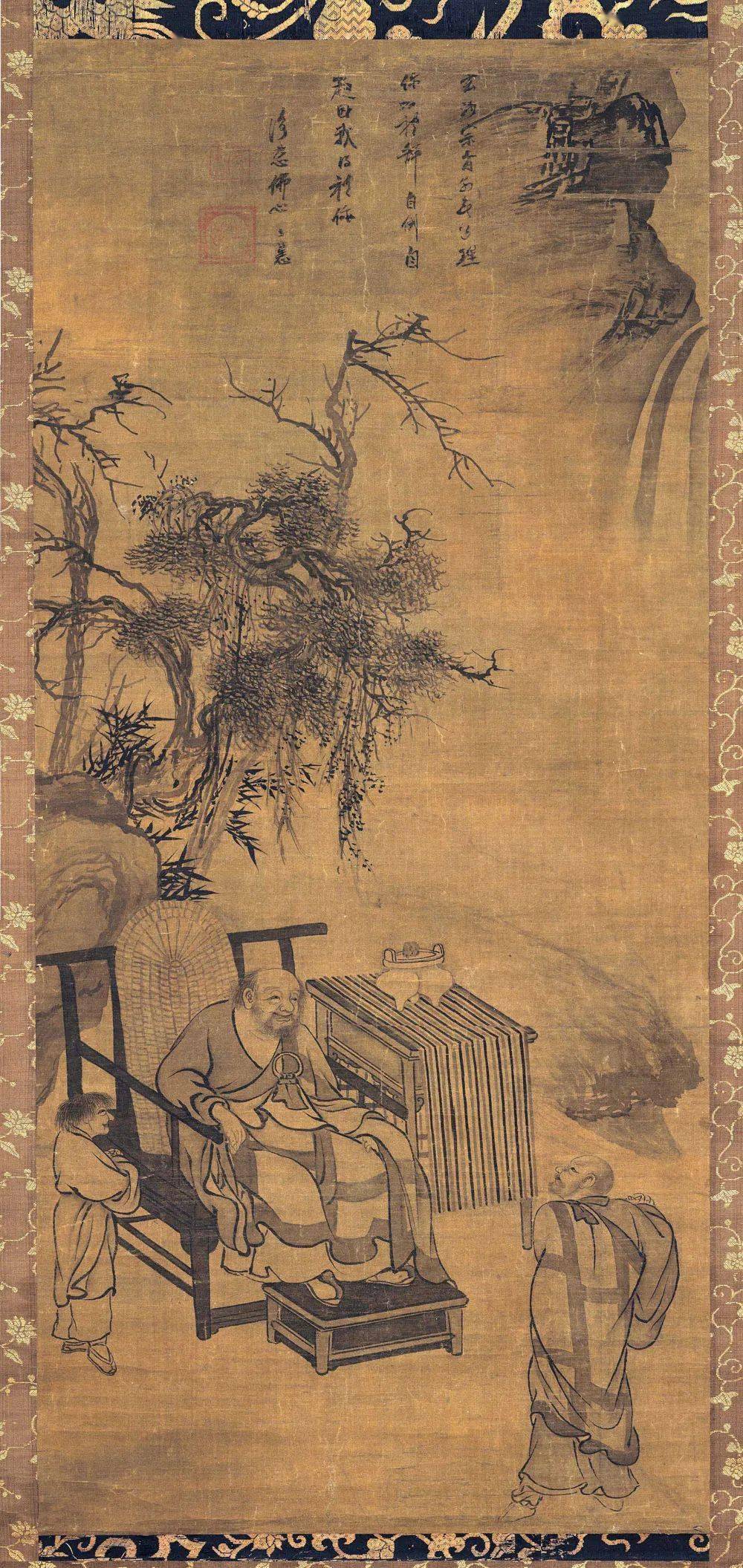 【绘画】元代禅画：玄沙接物利生图_云门