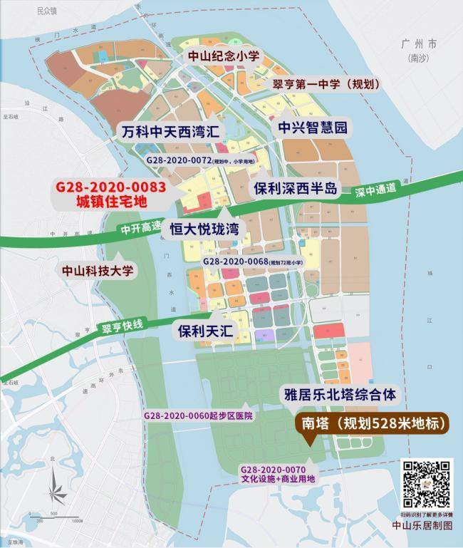 地块位于翠亨新区马鞍岛上,靠近深中通道落脚点,地理位置优越.