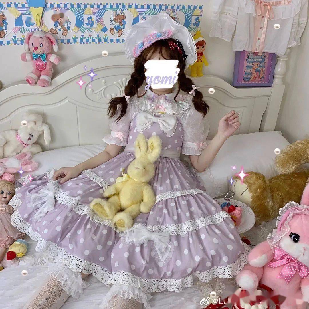星黛露三坑穿搭lolita汉服jk制服梦幻紫色超可爱