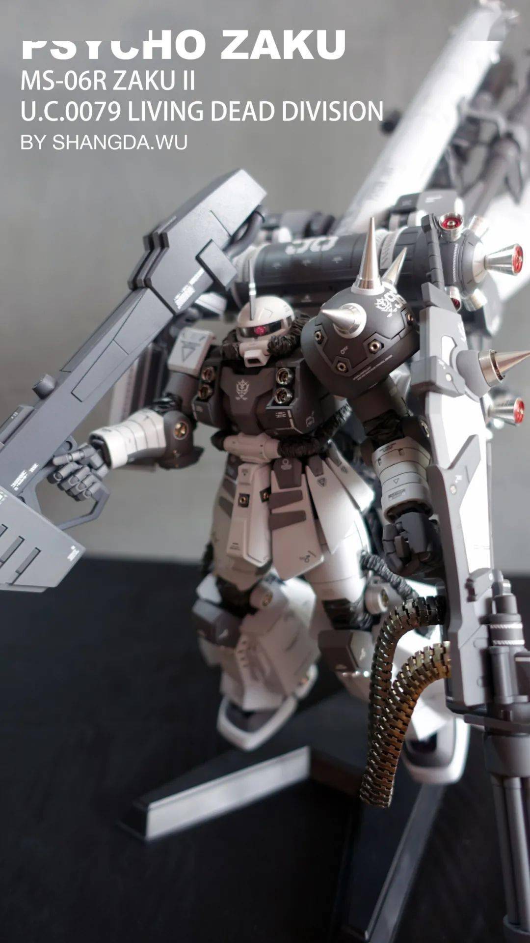 给精神力扎古换个灰白配色,改色涂装制作